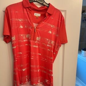 Greg Norman Collection Neon and White Women's Blouse